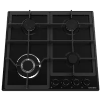 Plită încorporabilă pe gaz Bauer Rio 6L4GT FFD MBL Inox / Black