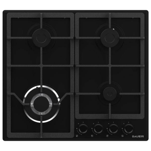 Plită încorporabilă pe gaz Bauer Rio 6L4GT FFD MBL Inox / Black photo 2