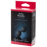 Вагинальные шарики Fifty Shades of Grey Tighten and Tense Silicone Jiggle Balls (2шарика) Черный