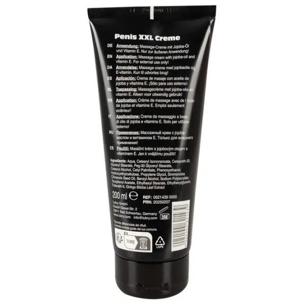Крем для массажа Penis XXL Creme 0.2л/ / Черный photo 3