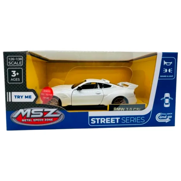 Машинка MSZ BMW 3.0 CSL 68732M / / Brown Белый photo 3