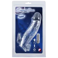 Husa pentru penis You2Toys Chrystal Skin Penis Sleeve Vibro (23 cm) / Transparent