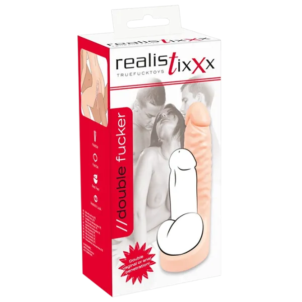 Чехол для пениса RealistixXx Double Fucker (18 см) / Бежевый photo 1