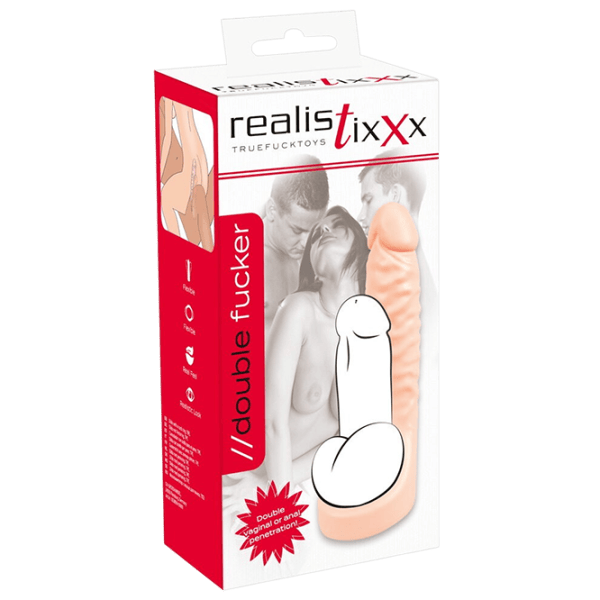 Чехол для пениса RealistixXx Double Fucker (18 см) / Бежевый photo 1