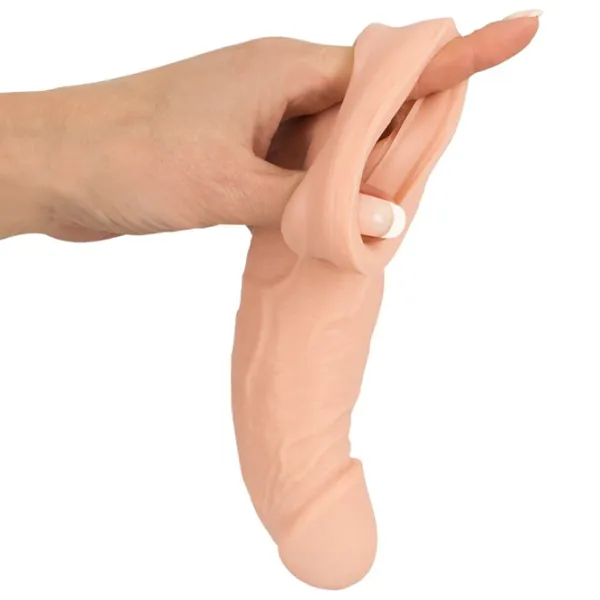 Husa pentru penis Nature Skin Penis Sleeve with Extension 5 cm (21 cm) / Beige photo 3
