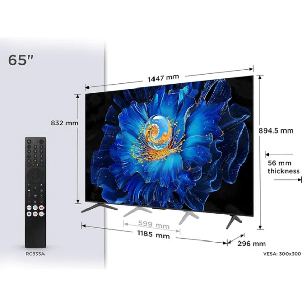 Televizor TCL 65C61KS 65" / QD MiniLED / 4K / Smart TV / Black photo 5