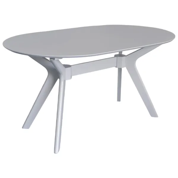 Set masă și scaune Evelin Raffles Oval + 4 COCO Ovală / MDF / White photo 2
