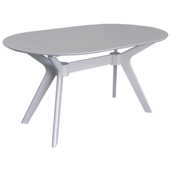 Set masă și scaune Evelin Raffles Oval + 6 GLORIA Ovală / MDF / White photo 3