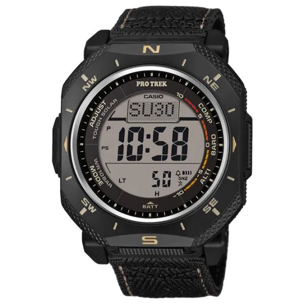 Ceas de mână pentru bărbați Casio PRG-69B-1ER Cuarț cu o baterie solară / 53 x 46 mm photo 1