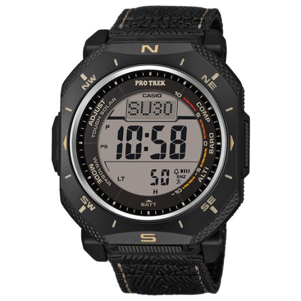 Ceas de mână pentru bărbați Casio PRG-69B-1ER Cuarț cu o baterie solară / 53 x 46 mm photo 1