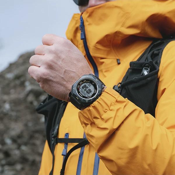 Ceas de mână pentru bărbați Casio PRG-69B-1ER Cuarț cu o baterie solară / 53 x 46 mm photo 2