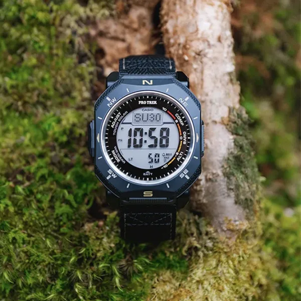 Ceas de mână pentru bărbați Casio PRG-69B-1ER Cuarț cu o baterie solară / 53 x 46 mm photo 3