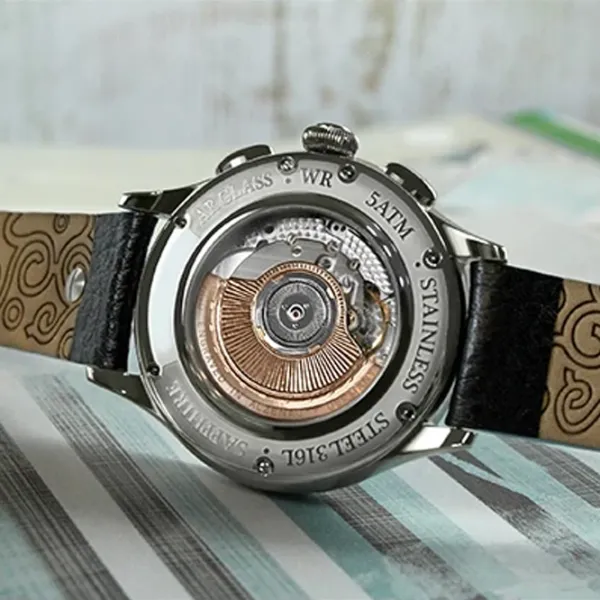Ceas de mână pentru bărbați Alexander Shorokhoff AS.HS-03 Mecanic / 42 mm photo 5