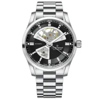 Ceas de mână pentru bărbați Claude Bernard 85030-3M-NIN Mecanic / 42 mm