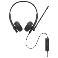 Наушники Dell Wired WH125 Черный Проводная/ Для офиса