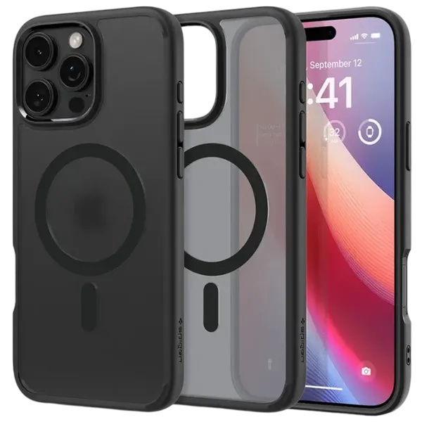 Чехол для смартфона Apple iPhone 16 Pro Spigen / MagSafe Back / ТПУ / Прозрачный Черный photo 1