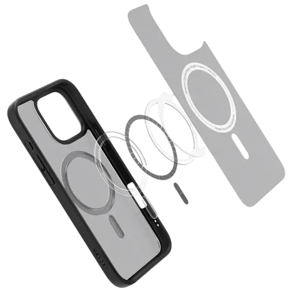 Чехол для смартфона Apple iPhone 16 Pro Spigen / MagSafe Back / ТПУ / Прозрачный Черный photo 2