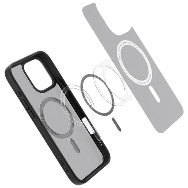 Чехол для смартфона Apple iPhone 16 Pro Spigen / MagSafe Back / ТПУ / Прозрачный Черный photo 2