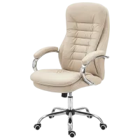 Fotoliu de birou Fabrik Home N-24 TOMAS Piele artificială/ Beige Silver