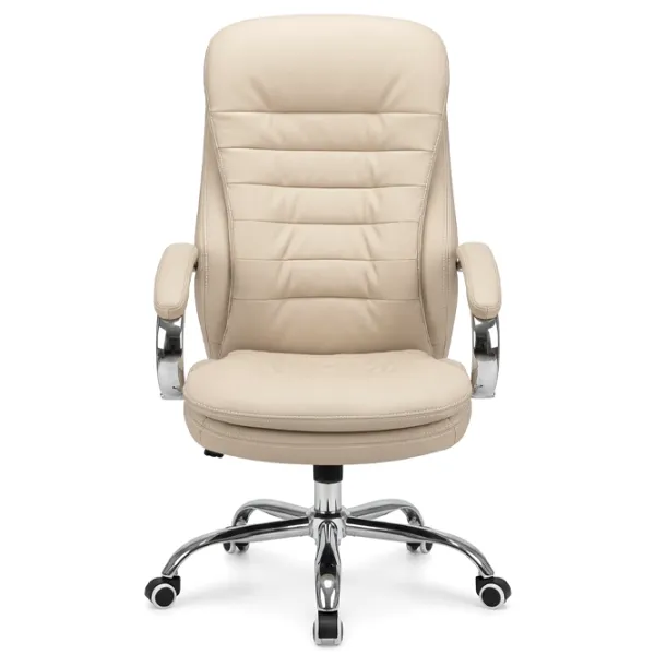 Fotoliu de birou Fabrik Home N-24 TOMAS Piele artificială/ Beige Silver photo 3