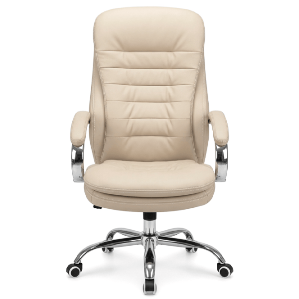 Fotoliu de birou Fabrik Home N-24 TOMAS Piele artificială/ Beige Silver photo 3
