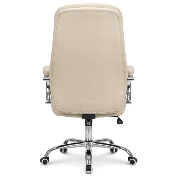 Fotoliu de birou Fabrik Home N-24 TOMAS Piele artificială/ Beige Silver photo 4