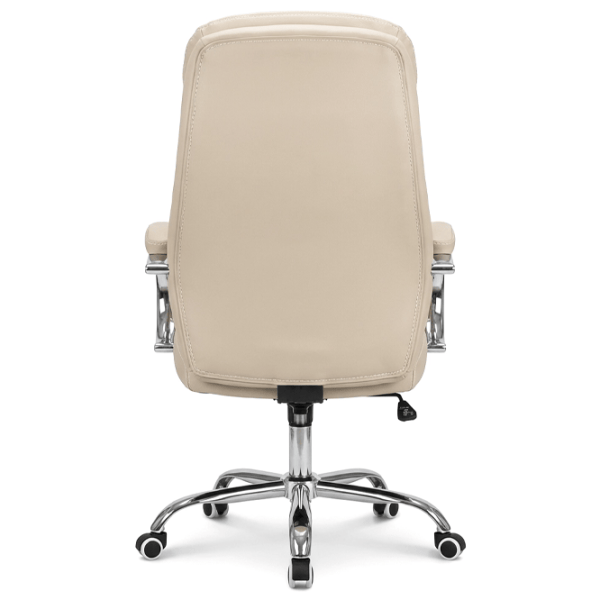 Fotoliu de birou Fabrik Home N-24 TOMAS Piele artificială/ Beige Silver photo 4