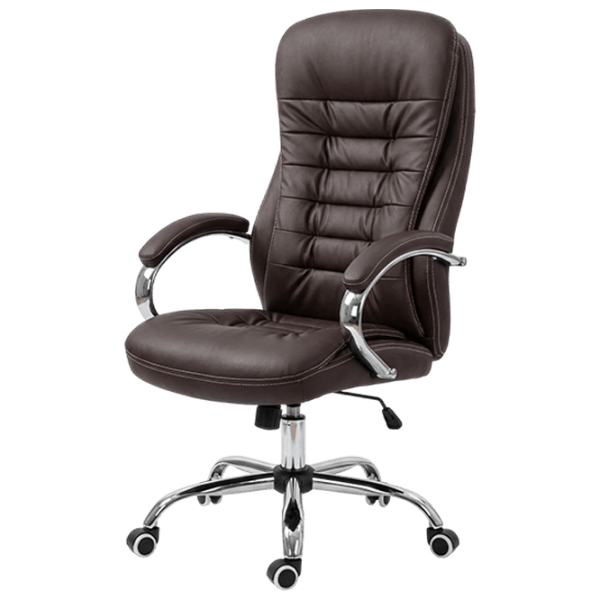 Fotoliu de birou Fabrik Home N-24 TOMAS Piele artificială/ Brown Silver photo 1