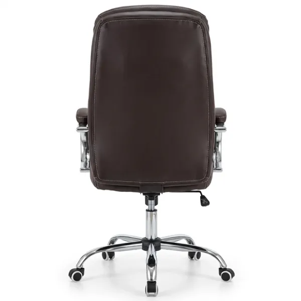 Fotoliu de birou Fabrik Home N-24 TOMAS Piele artificială/ Brown Silver photo 4