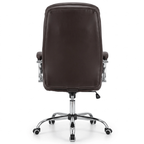 Fotoliu de birou Fabrik Home N-24 TOMAS Piele artificială/ Brown Silver photo 4