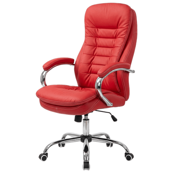 Fotoliu de birou Fabrik Home N-24 TOMAS Piele artificială/ Red Silver photo 1