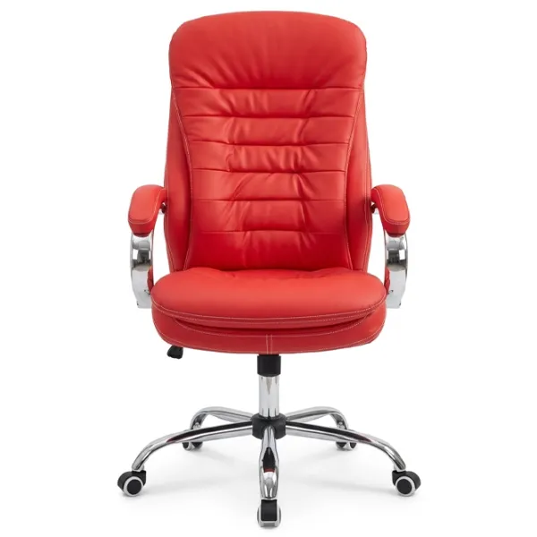 Fotoliu de birou Fabrik Home N-24 TOMAS Piele artificială/ Red Silver photo 2