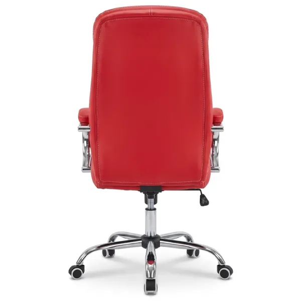 Fotoliu de birou Fabrik Home N-24 TOMAS Piele artificială/ Red Silver photo 4
