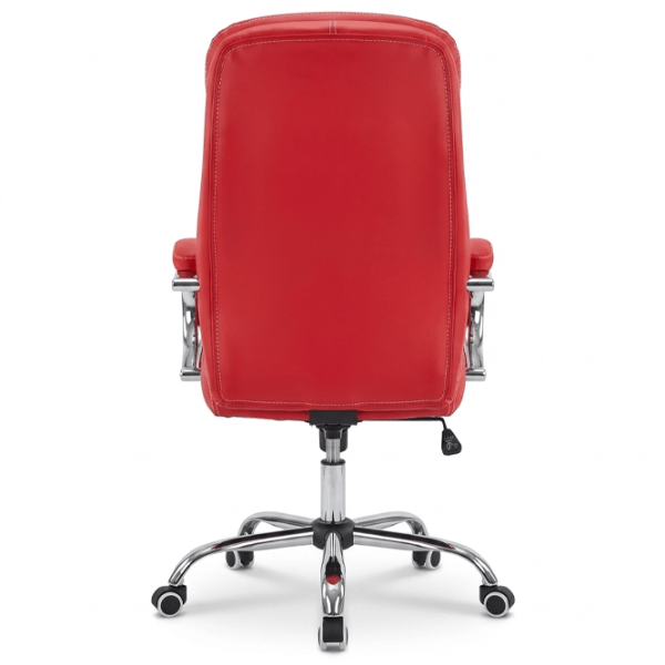 Fotoliu de birou Fabrik Home N-24 TOMAS Piele artificială/ Red Silver photo 4