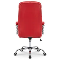 Fotoliu de birou Fabrik Home N-24 TOMAS Piele artificială/ Red Silver photo 4