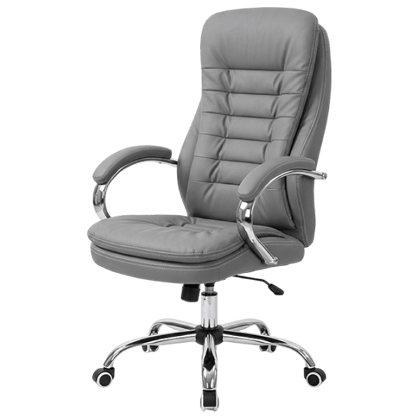 Fotoliu de birou Fabrik Home N-24 TOMAS Piele artificială/ Light Gray Silver photo 1