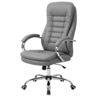 Fotoliu de birou Fabrik Home N-24 TOMAS Piele artificială/ Light Gray Silver
