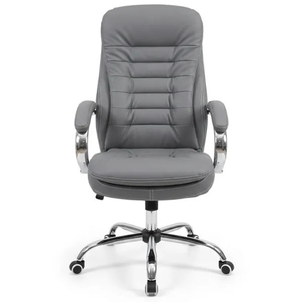 Fotoliu de birou Fabrik Home N-24 TOMAS Piele artificială/ Light Gray Silver photo 3