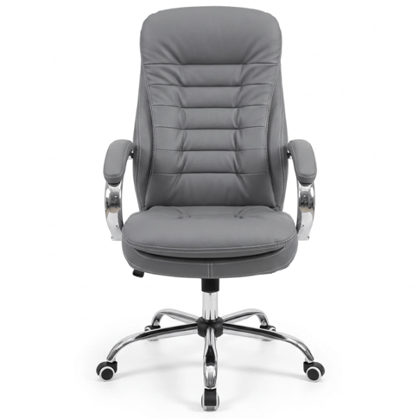 Fotoliu de birou Fabrik Home N-24 TOMAS Piele artificială/ Light Gray Silver photo 3