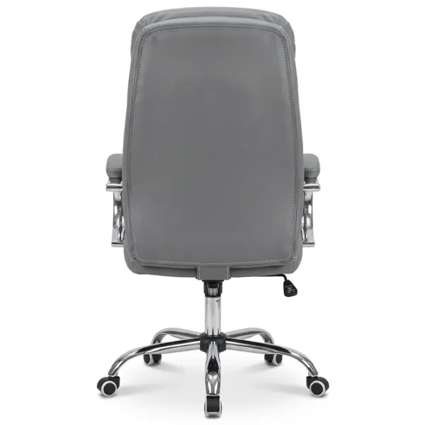 Fotoliu de birou Fabrik Home N-24 TOMAS Piele artificială/ Light Gray Silver photo 4