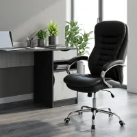Fotoliu de birou Fabrik Home N-24 TOMAS Piele artificială/ Black Silver photo 2