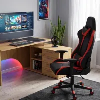 Scaun Gaming Fabrik Home Game Red Black photo 2