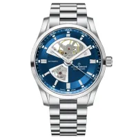 Ceas de mână pentru bărbați Claude Bernard 85030-3M-BUIN Mecanic / 42 mm