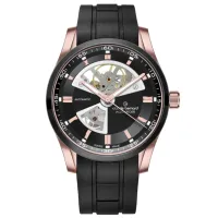 Ceas de mână pentru bărbați Claude Bernard 85030-357RNCA-NIR Mecanic / 42 mm