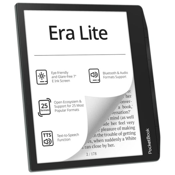 Электронная книга Pocketbook 710 Era Lite 7" / E Ink Carta 1300 / 16 ГБ / Stone Green photo 2