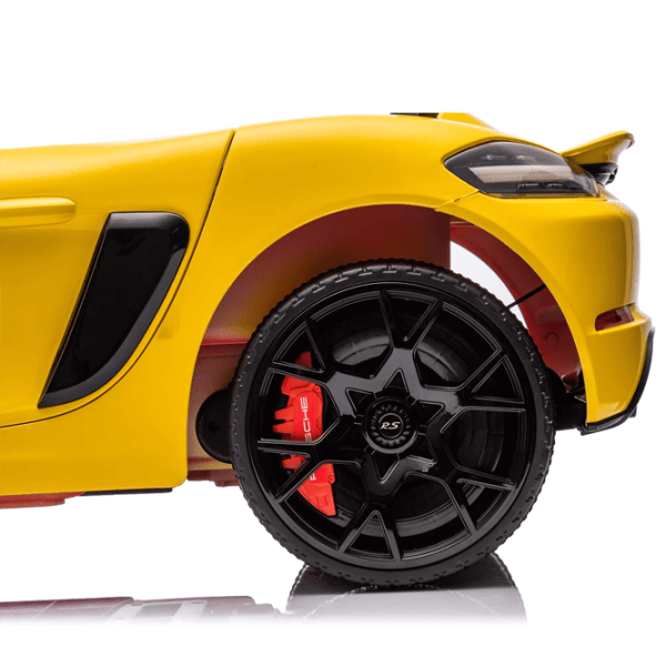 Электромобиль Porsche 718 Spyder Dake P718/4 8 км/ч / 30 кг / 3+ / Желтый photo 7