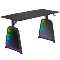 Компьютерный стол LUMI GMD12E-2D ДСП / Черный