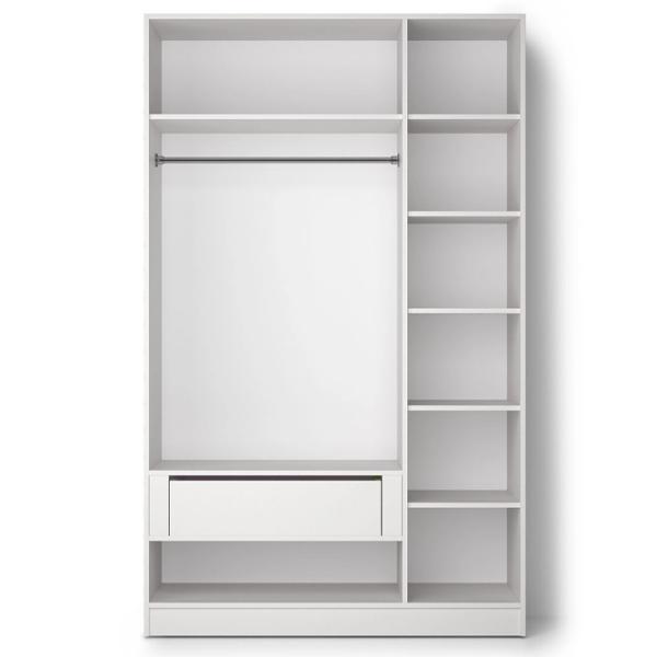 Dulap Fabrik Home Hardy 3 135 x 55 x 220 / PAL / Alb photo 3