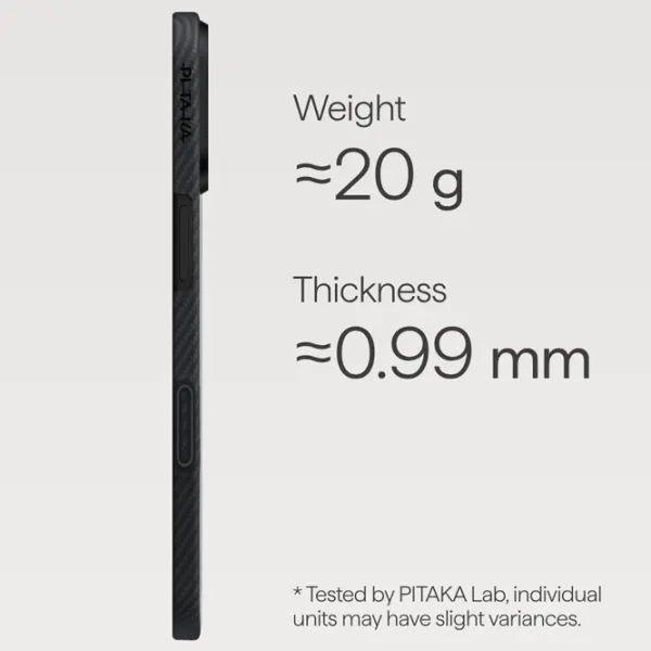 Чехол для смартфона Apple iPhone 17  Pitaka / MagSafe Back / ПК / Серый Черный photo 2