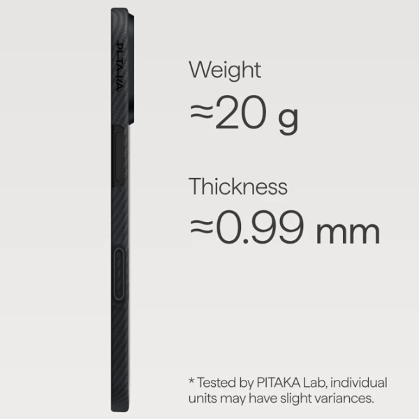 Чехол для смартфона Apple iPhone 17  Pitaka / MagSafe Back / ПК / Серый Черный photo 2